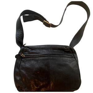 VINTAGE Y2K CORONADO LEATHER CO. SHOULDER STRAP BLACK HANDBAG